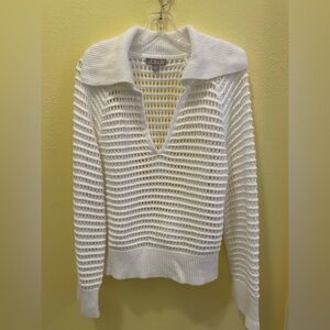J. Crew Cream Open-Knit Sweater